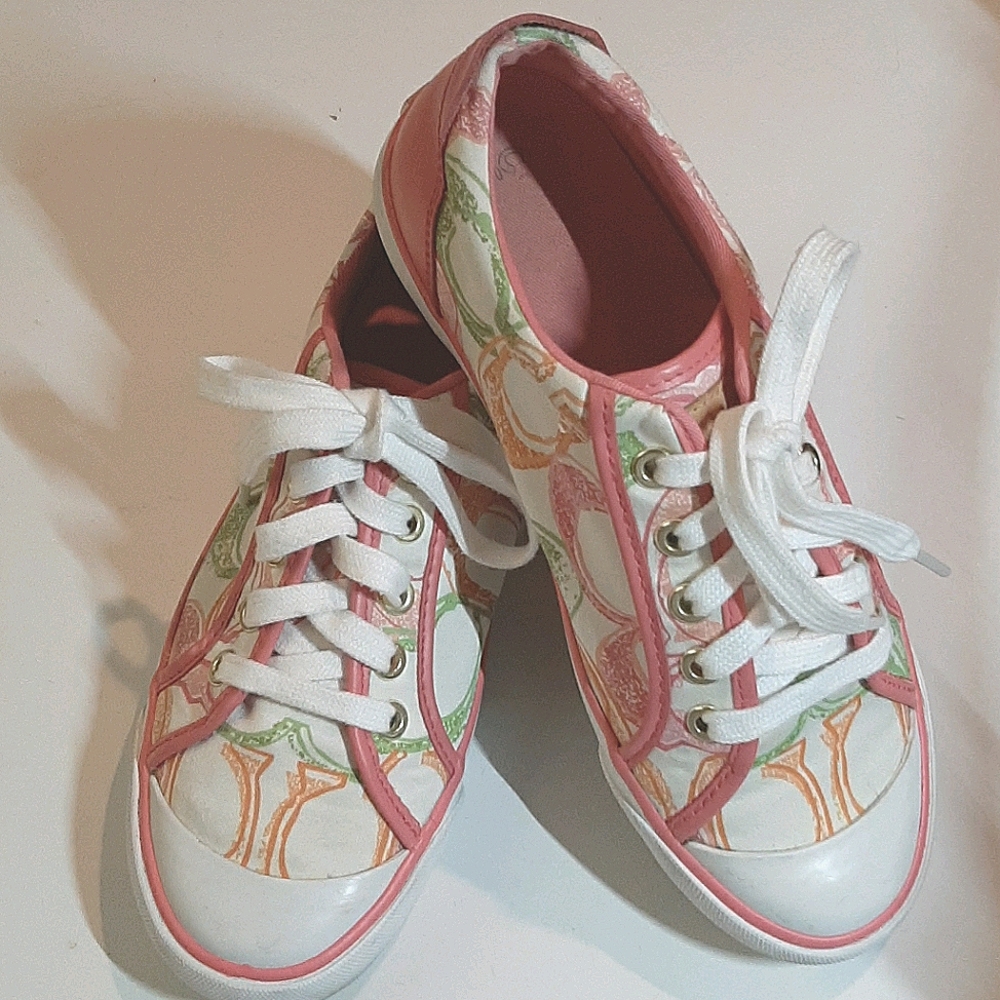 COACH BARRETT SIGNATURE MULTICOLOR LOGO SNEAKERS - Picture 10 of 10
